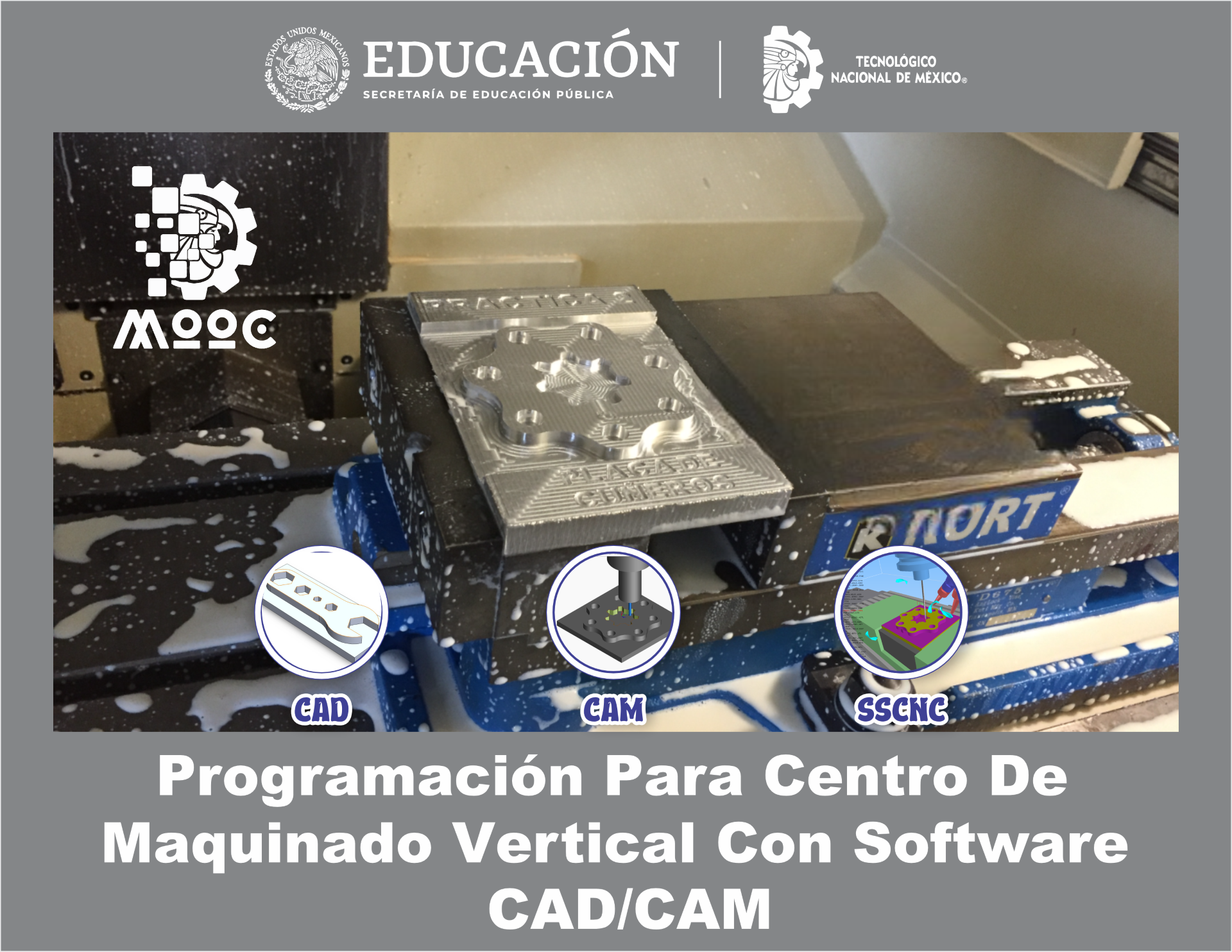 Programación para centro de maquinado vertical con software CAD/CAM SWCMV01-001